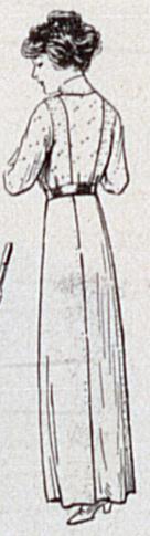 shirtwaist and matching skirt-back view