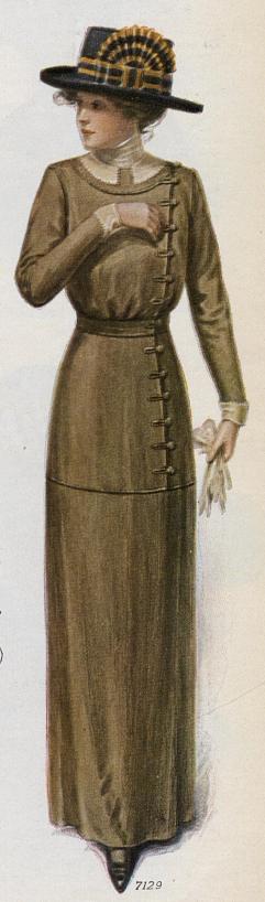 side-closing dress with buttonloops