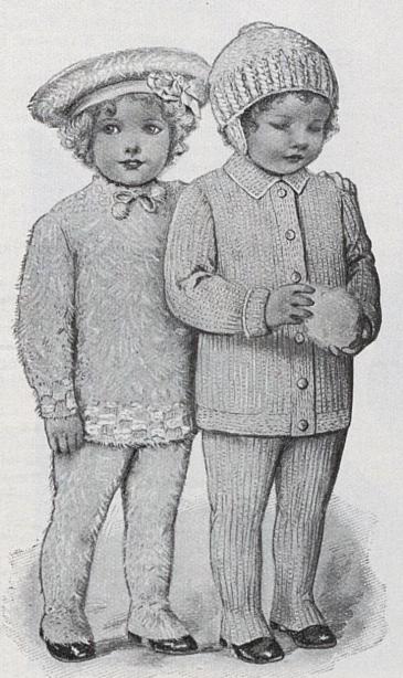 knitted caps, sweaters, and leggings for toddlers