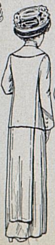 back view of 1912 woman's suit