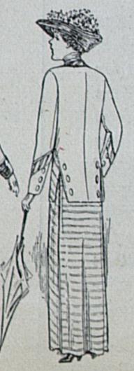 suit with matching skirt and shirt-back view