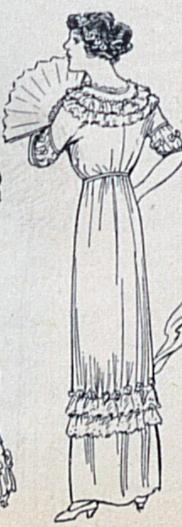 back view of 1912 dress