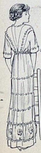 back view of a hundred year old dress