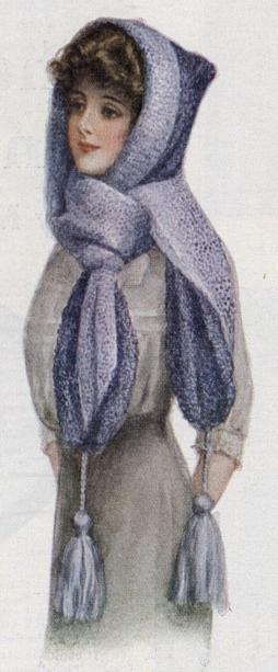 cap with attached scarf