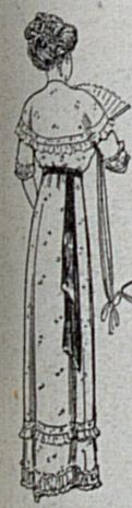 back view of 1912 evening frock