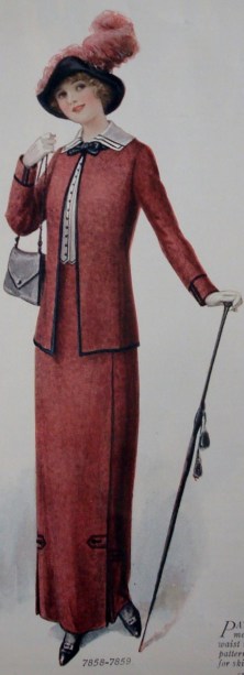 1912 woman's suit and hat