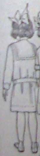 back of girl's dress