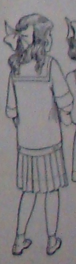 1913 girl's dress-back